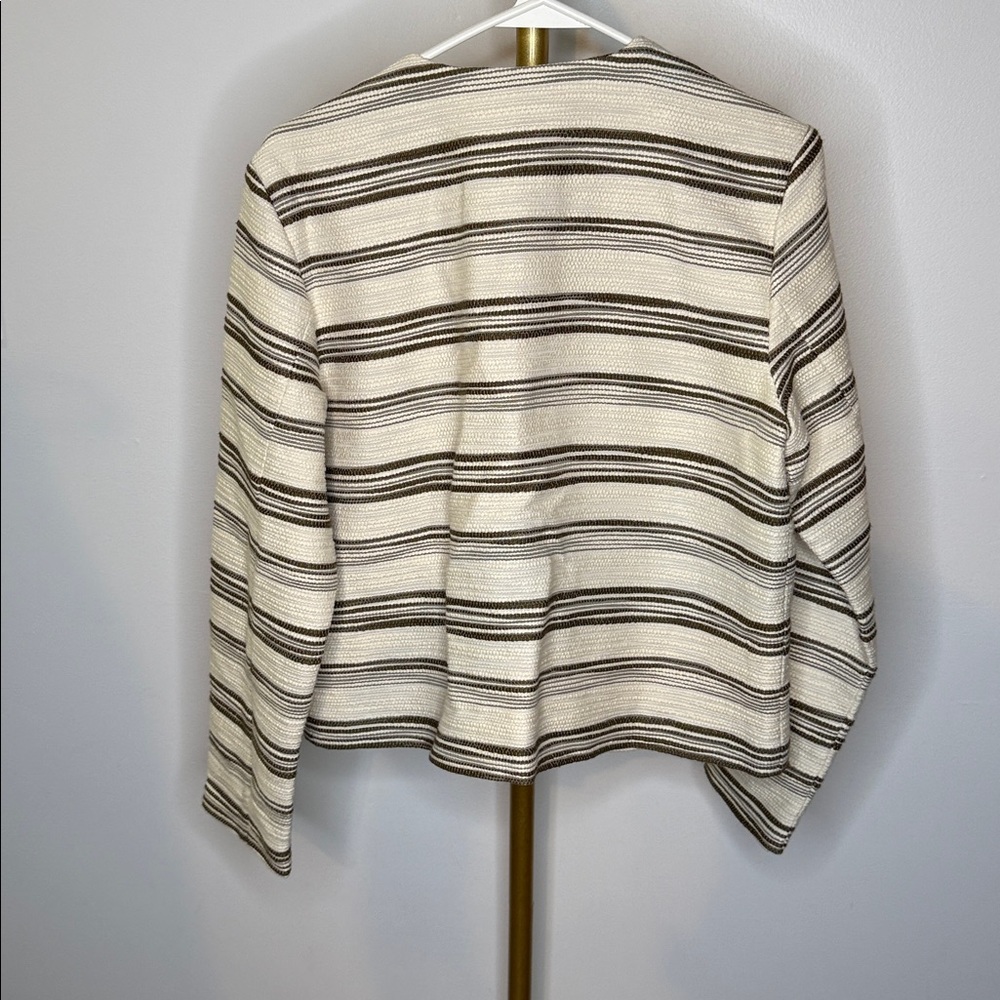 Nwt Madewell Button-Front Jacket in Striped Tweed medium - Picture 3 of 8
